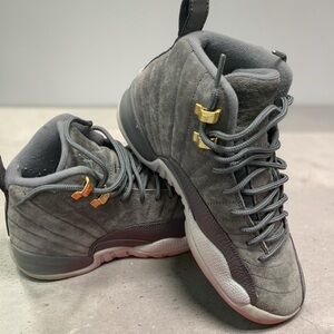 Gray and Gold Air Jordan Sneakers Size 6 Youth
